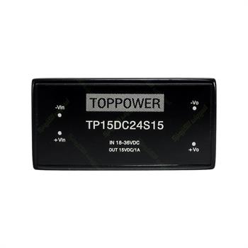 مبدل ولتاژ تاپ پاور 1 آمپر TOPPOWER  TP15DC24S15  DC/DC  IN:18-36V OUT:15V 