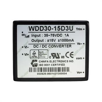 مبدل ولتاژ چینفا 1± آمپر CHINFA  WDD30-15D3U  DC/DC  IN:35-75V OUT:±15V