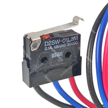 میکروسوئیچ ضد آب IP67 سیم دار امرون 0.1 آمپر OMRON D2SW-01L3M 