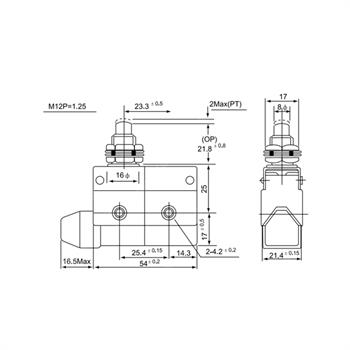 میکروسوئیچ ضد آب دکمه ای بلند سی ان تی دی 10 آمپر 3 پایه CNTD CZ-7310