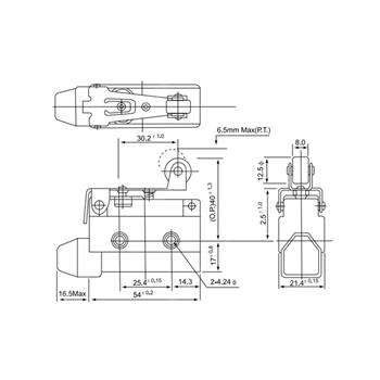 میکروسوئیچ ضد آب غلطک دار کوتاه سی ان تی دی 10 آمپر 3 پایه CNTD CZ-7141