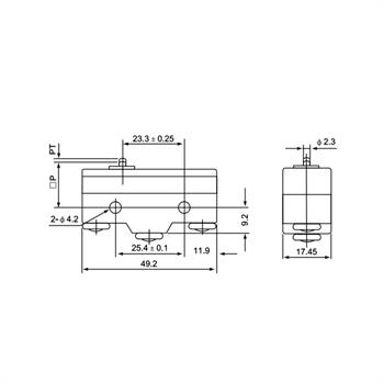 میکروسوئیچ فشاری سی ان تی دی 15 آمپر 3 پایه  CNTD CM-1300