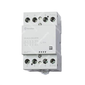 کنتاکتور سه فاز  بی صدا 4 کنتاکت باز 40 آمپر فیندر FINDER 22.44.0.230.4310 