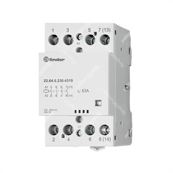 کنتاکتور سه فاز  بی صدا 4 کنتاکت باز 63 آمپر فیندر FINDER 22.64.0.230.4310 