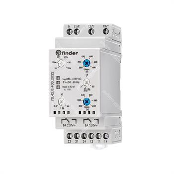 کنترل ولتاژ و کنترل فاز 2 کنتاکت سه فاز+نول  فیندر FINDER 70.42.8.400.2032 